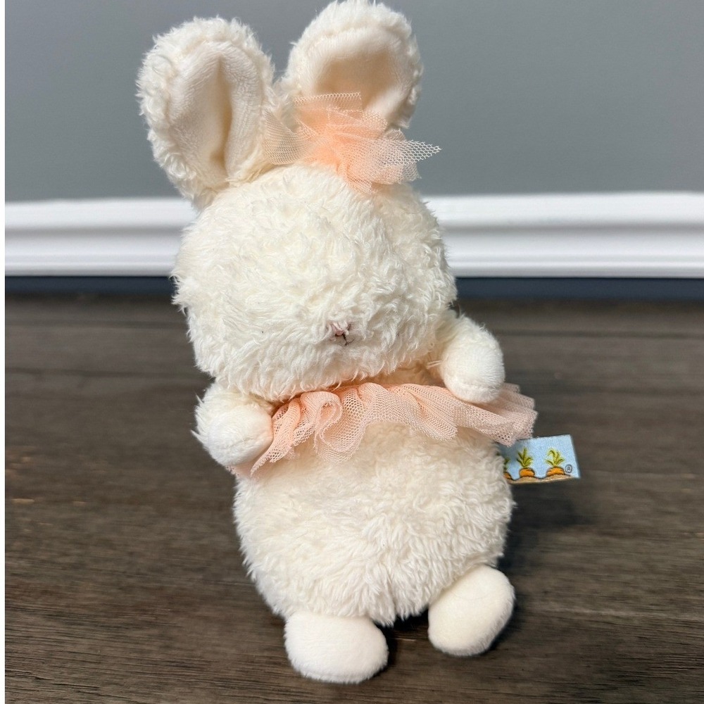 Bunnies By The Bay Wee Itty Bitty Ballerina Bunny Plush Cream Peach Tutu